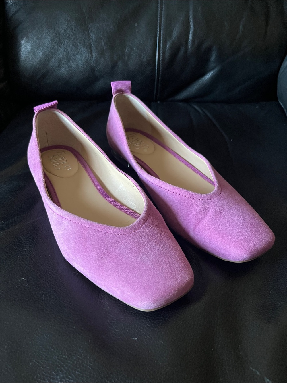 Franco Sarto Pink Suede Flats